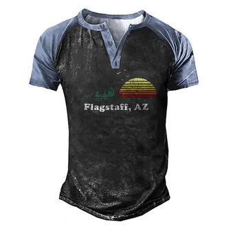 Vintage Flagstaff Arkansas Home Souvenir Print Men's Henley Raglan T-Shirt | Mazezy