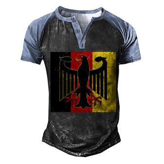 Vintage German Eagle Emblem Flag Graphic Design Printed Casual Daily Basic Men's Henley Shirt Raglan Sleeve 3D Print T-shirt - Thegiftio UK