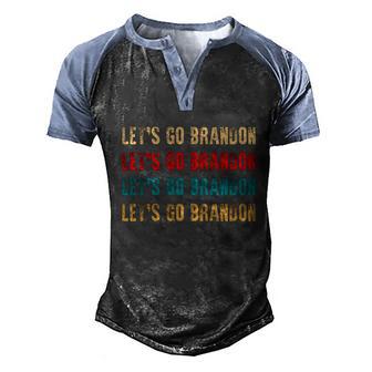 Vintage Lets Go Brandon Fjb Design Graphic Design Printed Casual Daily Basic Men's Henley Shirt Raglan Sleeve 3D Print T-shirt - Thegiftio UK
