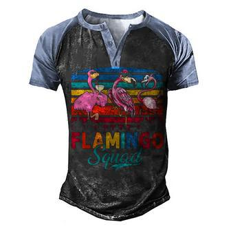 Vintage Retro Flamingo Squad Flamingo Wearing Sunglasses 1 Graphic Design Printed Casual Daily Basic Men's Henley Shirt Raglan Sleeve 3D Print T-shirt - Thegiftio UK
