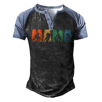 Vintage Retro Hockey Mama Gift Men's Henley Shirt Raglan Sleeve 3D Print T-shirt - Thegiftio UK