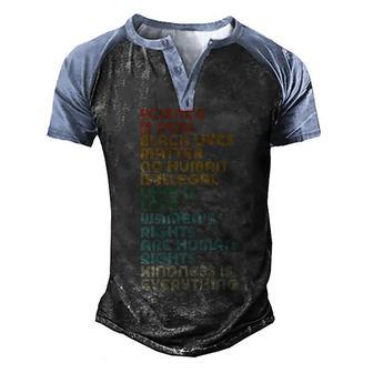 Vintage Retro Science Is Real Black Lives Matter Men's Henley Shirt Raglan Sleeve 3D Print T-shirt - Thegiftio UK