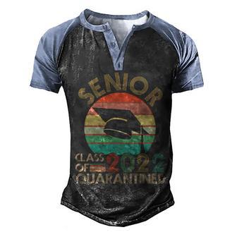 Vintage Retro Senior Class Of 2022 Quarantine Graphic Design Printed Casual Daily Basic Men's Henley Shirt Raglan Sleeve 3D Print T-shirt - Thegiftio UK