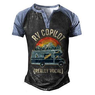 Vintage Rv Copilot Really Vocal Graphic Design Printed Casual Daily Basic Men's Henley Shirt Raglan Sleeve 3D Print T-shirt - Thegiftio UK