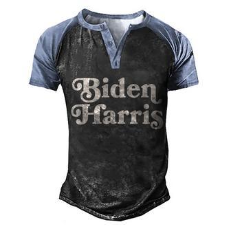 Vintage Styled Biden Harris Logo Graphic Design Printed Casual Daily Basic Men's Henley Shirt Raglan Sleeve 3D Print T-shirt - Thegiftio UK