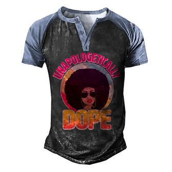 Vintage Unapologetically Dope Black Woman Afro Graphic Design Printed Casual Daily Basic Men's Henley Shirt Raglan Sleeve 3D Print T-shirt - Thegiftio UK