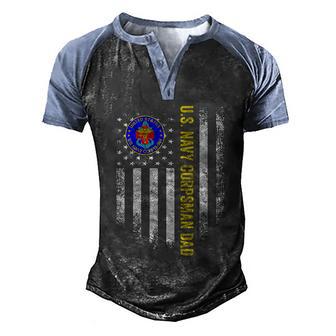 Vintage Usa American Flag Proud Us Navy Corpsman Veteran Dad Gift Graphic Design Printed Casual Daily Basic Men's Henley Shirt Raglan Sleeve 3D Print T-shirt - Thegiftio UK