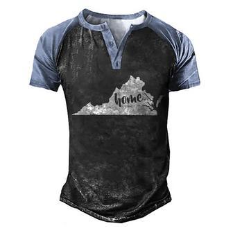 Virginia Home State Graphic Design Printed Casual Daily Basic Men's Henley Shirt Raglan Sleeve 3D Print T-shirt - Thegiftio UK