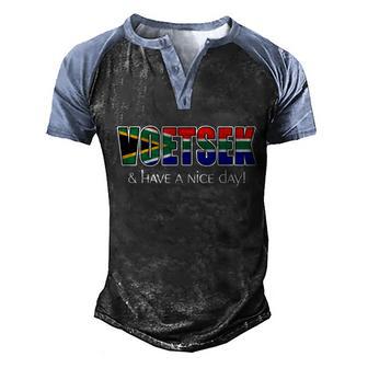 Voetsek South Africa Flag Afrikaans South African History Men's Henley Shirt Raglan Sleeve 3D Print T-shirt - Thegiftio UK