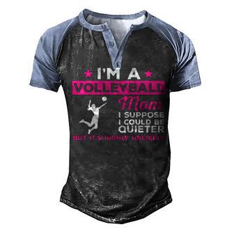 Volleyball Mom Sport Family T Men's Henley Shirt Raglan Sleeve 3D Print T-shirt - Thegiftio UK