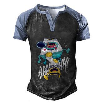 Washing Machine Monster Graphic Design Printed Casual Daily Basic Men's Henley Shirt Raglan Sleeve 3D Print T-shirt - Thegiftio UK