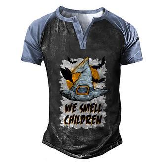 We Smell Children Graphic Design Printed Casual Daily Basic Men's Henley Shirt Raglan Sleeve 3D Print T-shirt - Thegiftio UK