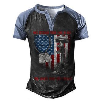 We Stand For The Flag We Kneel For The Fallen Graphic Design Printed Casual Daily Basic Men's Henley Shirt Raglan Sleeve 3D Print T-shirt - Thegiftio UK