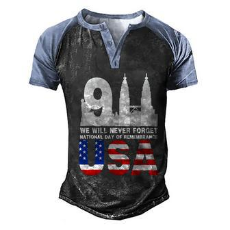 We Will Never ForgetNational Day Of Remembrance Patriot Graphic Design Printed Casual Daily Basic Men's Henley Shirt Raglan Sleeve 3D Print T-shirt - Thegiftio UK