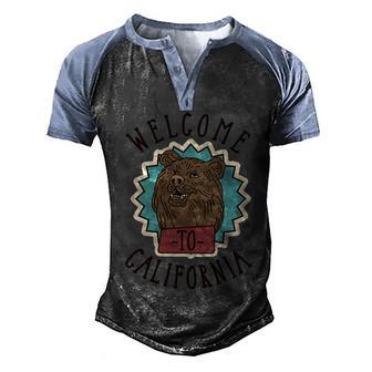 Welcome To California Graphic Design Printed Casual Daily Basic Men's Henley Shirt Raglan Sleeve 3D Print T-shirt - Thegiftio UK