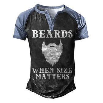 When Size Matters Men's Henley Shirt Raglan Sleeve 3D Print T-shirt - Seseable