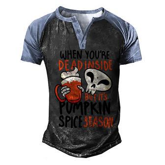 When Youre Dead Inside Pumpkin Season Graphic Design Printed Casual Daily Basic Men's Henley Shirt Raglan Sleeve 3D Print T-shirt - Thegiftio UK