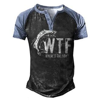 Where The Fish Men's Henley Shirt Raglan Sleeve 3D Print T-shirt - Thegiftio UK