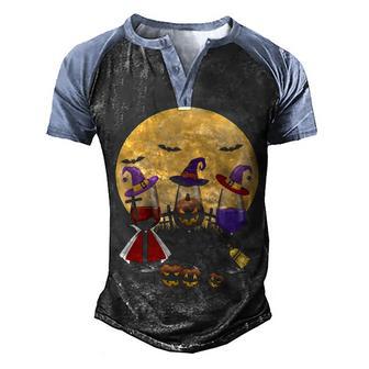 Wine Lovers Halloween Funny T Men's Henley Shirt Raglan Sleeve 3D Print T-shirt - Thegiftio UK