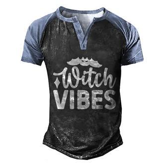 Witch Vibes Halloween Quote Graphic Design Printed Casual Daily Basic V2 Men's Henley Shirt Raglan Sleeve 3D Print T-shirt - Thegiftio UK