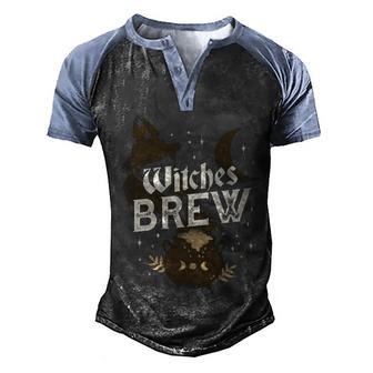 Witches Brew Graphic Design Printed Casual Daily Basic V2 Men's Henley Shirt Raglan Sleeve 3D Print T-shirt - Thegiftio UK