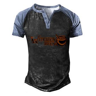 Witches Brew Graphic Design Printed Casual Daily Basic V3 Men's Henley Shirt Raglan Sleeve 3D Print T-shirt - Thegiftio UK