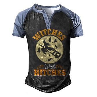 Witches With Hitches Graphic Design Printed Casual Daily Basic Men's Henley Shirt Raglan Sleeve 3D Print T-shirt - Thegiftio UK