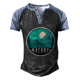 Wolf On The Nature At The Night Graphic Design Printed Casual Daily Basic Men's Henley Shirt Raglan Sleeve 3D Print T-shirt - Thegiftio UK