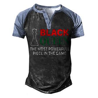 Womens Black History Month Kids Proud African Pride Black Queen 1 Men's Henley Shirt Raglan Sleeve 3D Print T-shirt - Thegiftio UK