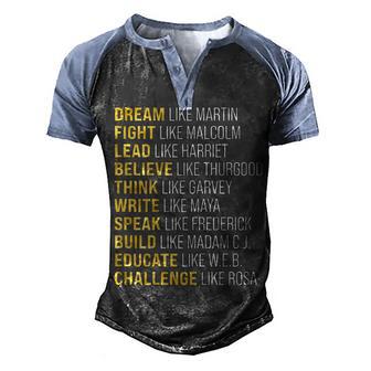 Womens Black History Month Kids Proud African Pride Black Queen 2 Men's Henley Shirt Raglan Sleeve 3D Print T-shirt - Thegiftio UK