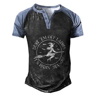Womens Dust Em Off Ladies Its Ridin Season Graphic Design Printed Casual Daily Basic Men's Henley Shirt Raglan Sleeve 3D Print T-shirt - Thegiftio UK