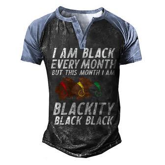 Womens I Am Blackity Black Afro Woman African Pride History Women Men's Henley Shirt Raglan Sleeve 3D Print T-shirt - Thegiftio UK