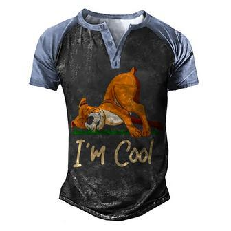 Womens Im Cool Pitbull Clothing Cute Pitbull V Neck Men's Henley Shirt Raglan Sleeve 3D Print T-shirt - Thegiftio UK