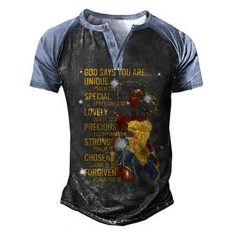 Wonder Black Woman Black Strong Woman Men's Henley Shirt Raglan Sleeve 3D Print T-shirt - Thegiftio UK