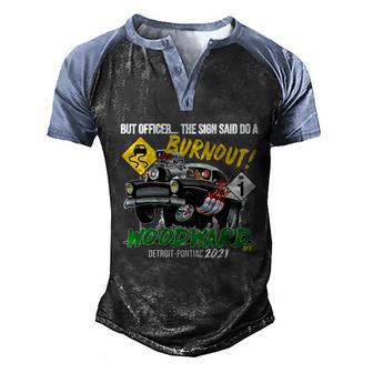 Woodward Ave 2021 Funny Burnout M Graphic Design Printed Casual Daily Basic Men's Henley Shirt Raglan Sleeve 3D Print T-shirt - Thegiftio UK