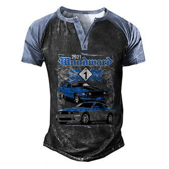 Woodward Cruise 2021 In Muscle Style Graphic Design Printed Casual Daily Basic Men's Henley Shirt Raglan Sleeve 3D Print T-shirt - Thegiftio UK