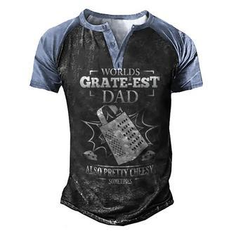 Worlds Grate-Est Dad Men's Henley Shirt Raglan Sleeve 3D Print T-shirt - Seseable