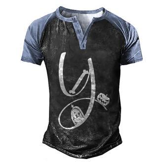 Y Name Charater Bone Tomb Pumpkin Halloween Quote Graphic Design Printed Casual Daily Basic Men's Henley Shirt Raglan Sleeve 3D Print T-shirt - Thegiftio UK