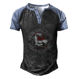 You Are Your Own Limit Graphic Design Printed Casual Daily Basic Men's Henley Shirt Raglan Sleeve 3D Print T-shirt - Thegiftio UK