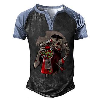 Zombie Gumballs Eyes Brains Halloween Graphic Design Printed Casual Daily Basic Men's Henley Shirt Raglan Sleeve 3D Print T-shirt - Thegiftio UK
