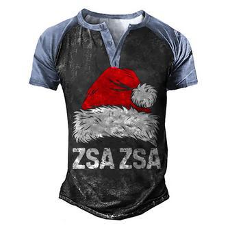 Zsa Zsa Santa Christmas Family Xmas Gifts Men's Henley Shirt Raglan Sleeve 3D Print T-shirt - Thegiftio UK