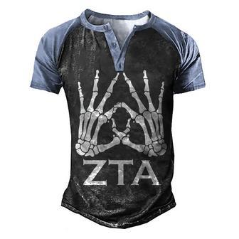 Zta Zeta-Tau-Alpha Halloween Graphic Design Printed Casual Daily Basic Men's Henley Shirt Raglan Sleeve 3D Print T-shirt - Thegiftio UK