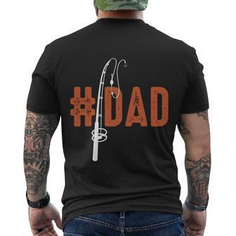 1 Dad Fisherman Number One Dad Fishing Men's T-shirt Back Print - Thegiftio UK
