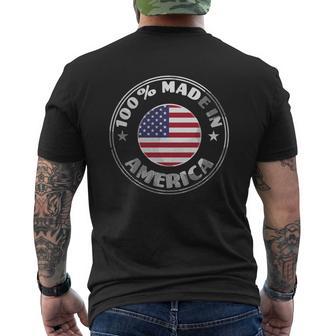 100 Made In America Men's Crewneck Short Sleeve Back Print T-shirt - Monsterry DE