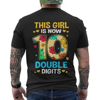10Th Birthday This Girl Is Now 10 Double Digits Gift Men's Crewneck Short Sleeve Back Print T-shirt - Monsterry