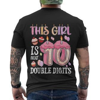 10Th Birthday This Girl Is Now 10 Years Old Double Digits Men's Crewneck Short Sleeve Back Print T-shirt - Monsterry