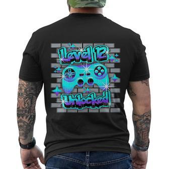 12 Year Old 12Th Video Gamer Gaming Birthday Party Boys Girl Men's Crewneck Short Sleeve Back Print T-shirt - Monsterry