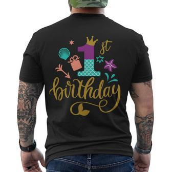 1St Birthday Cute Men's Crewneck Short Sleeve Back Print T-shirt - Monsterry AU