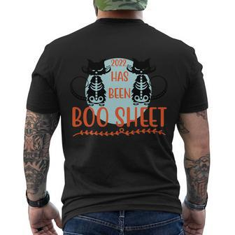 2022 Ha Been Boo Sheet Halloween Quote Men's Crewneck Short Sleeve Back Print T-shirt - Monsterry
