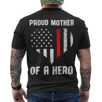 Firefighter Proud Mother Of A Firefighter V2 Men's Crewneck Short Sleeve Back Print T-shirt